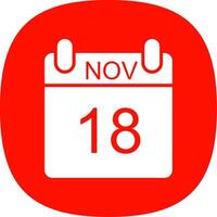 November Glyph Curve Icon Design vector