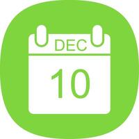 December Glyph Curve Icon Design vector