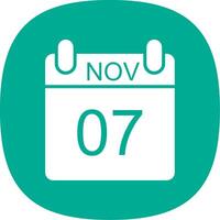 November Glyph Curve Icon Design vector