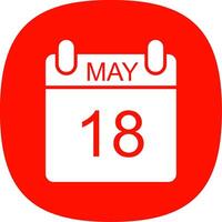 May Glyph Curve Icon Design vector