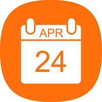 April Glyph Curve Icon Design vector