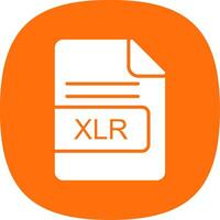 XLR File Format Glyph Curve Icon Design vector