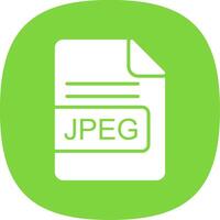 JPEG File Format Glyph Curve Icon Design vector