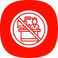 Prohibited Sign Glyph Curve Icon Design vector