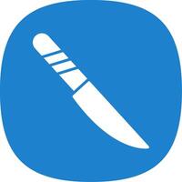 Knife Glyph Curve Icon Design vector