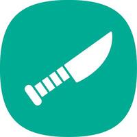 Knife Glyph Curve Icon Design vector