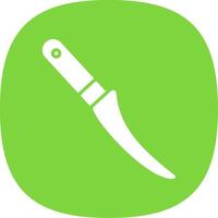 deshuesado cuchillo glifo curva icono diseño vector