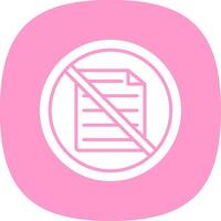 Prohibited Sign Glyph Curve Icon Design vector