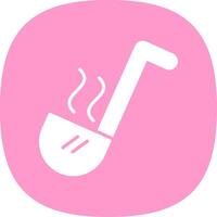 Ladle Glyph Curve Icon Design vector