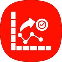 Chart Glyph Curve Icon Design vector