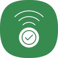 Wifi Glyph Curve Icon Design vector