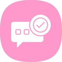 Conversation Glyph Curve Icon Design vector