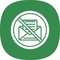 Prohibited Sign Glyph Curve Icon Design vector