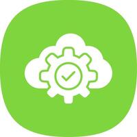 Cloud Glyph Curve Icon Design vector