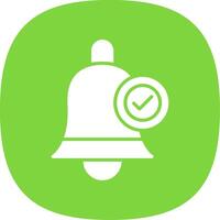 Bell Glyph Curve Icon Design vector