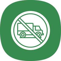 No Heavy Vehicle Glyph Curve Icon Design vector