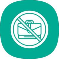 Prohibited Sign Glyph Curve Icon Design vector