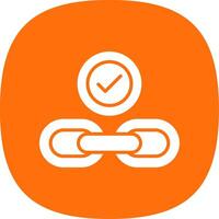 Hyperlink Glyph Curve Icon Design vector