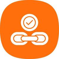 Hyperlink Glyph Curve Icon Design vector