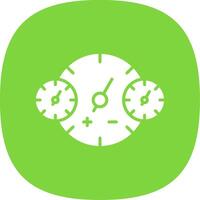 Clocks Glyph Curve Icon Design vector