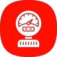 Pressure Gauge Glyph Curve Icon Design vector