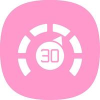 Thermostat Glyph Curve Icon Design vector