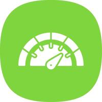 Gauge Glyph Curve Icon Design vector