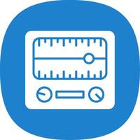 Dial Glyph Curve Icon Design vector