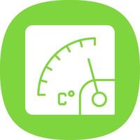 Gauge Glyph Curve Icon Design vector