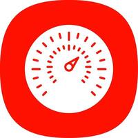 Gauge Glyph Curve Icon Design vector