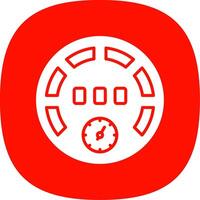 Gauge Glyph Curve Icon Design vector