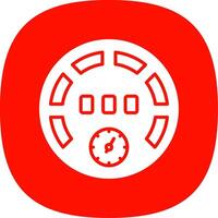 Gauge Glyph Curve Icon Design vector