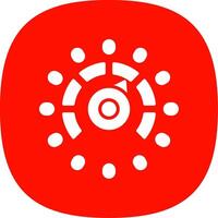 Dial Glyph Curve Icon Design vector
