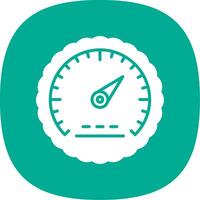 Pressure Gauge Glyph Curve Icon Design vector