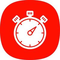 Stopwatch Glyph Curve Icon Design vector