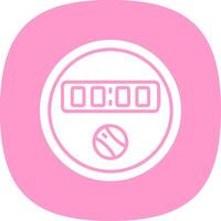 Dial Glyph Curve Icon Design vector