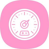 Gauge Glyph Curve Icon Design vector