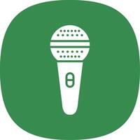 Mic Glyph Curve Icon Design vector