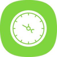 Clock Glyph Curve Icon Design vector