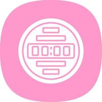 Gauge Glyph Curve Icon Design vector