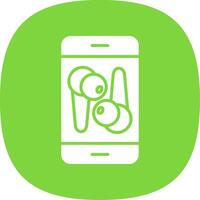 Smart Phone Glyph Curve Icon Design vector
