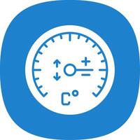 Gauge Glyph Curve Icon Design vector