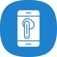 Mobile Phone Glyph Curve Icon Design vector