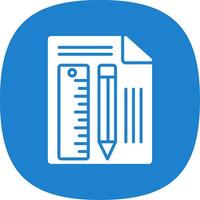 Measuring Tool Glyph Curve Icon Design vector