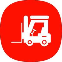 Forklift Glyph Curve Icon Design vector