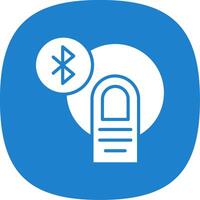 Bluetooth Glyph Curve Icon Design vector