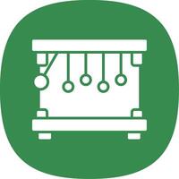 Pendulum Glyph Curve Icon Design vector