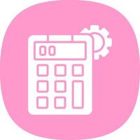 Calculator Glyph Curve Icon Design vector