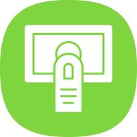 Tablet Glyph Curve Icon Design vector