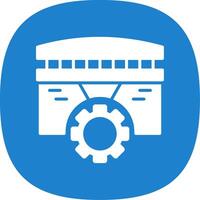 Bridge Glyph Curve Icon Design vector